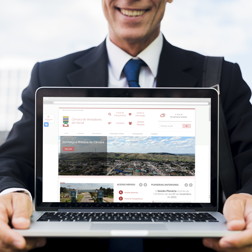 Site da Câmara de Herval - RS