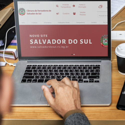 Site da Câmara de Salvador do Sul - RS