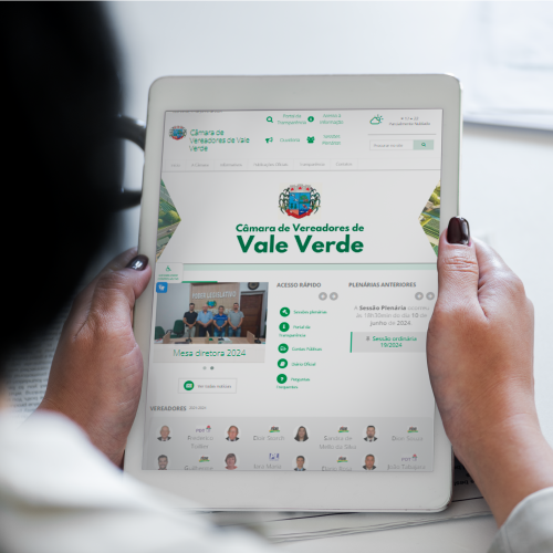 Site da Câmara de Vale Verde - RS