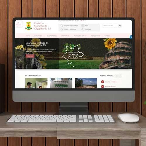 Site da Prefeitura de Caçapava do Sul - RS